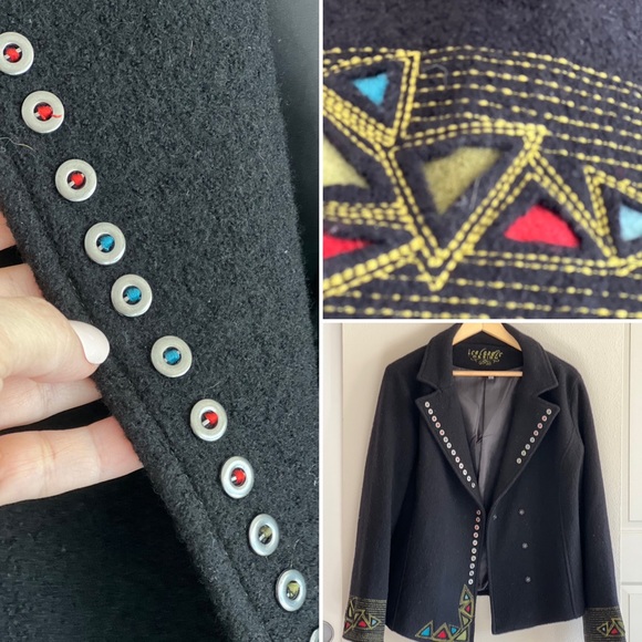 Icelandic Jacket with Embroidery Details - SIZE LARGE - Picture 3 of 15